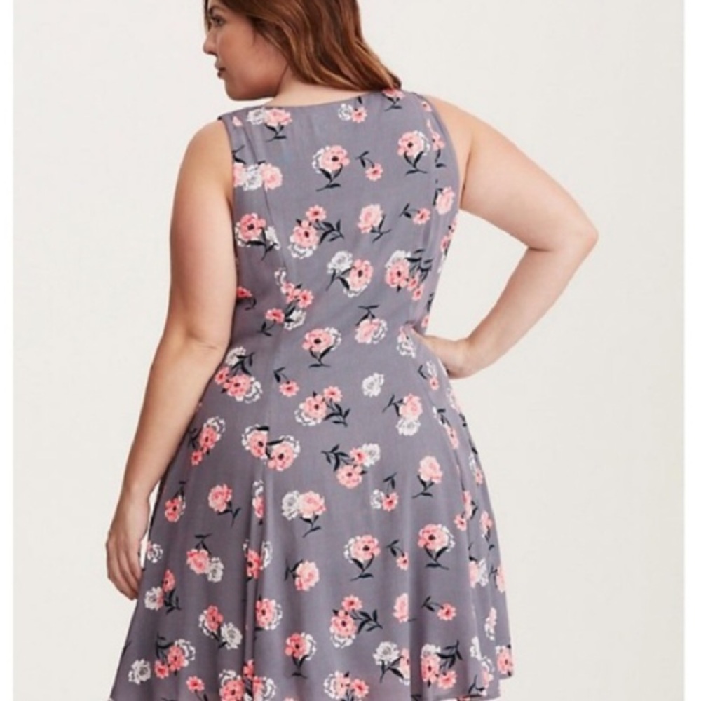 Torrid Trapeze Peasant Swing Dress L - Picture 7 of 8